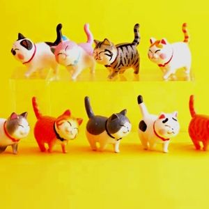 2PCS ,3D CUTE CAT FIGURINES
